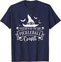 Pickleball Halloween, Halloween Pickleball Witch Costume T-Shirt - Navy Blue
