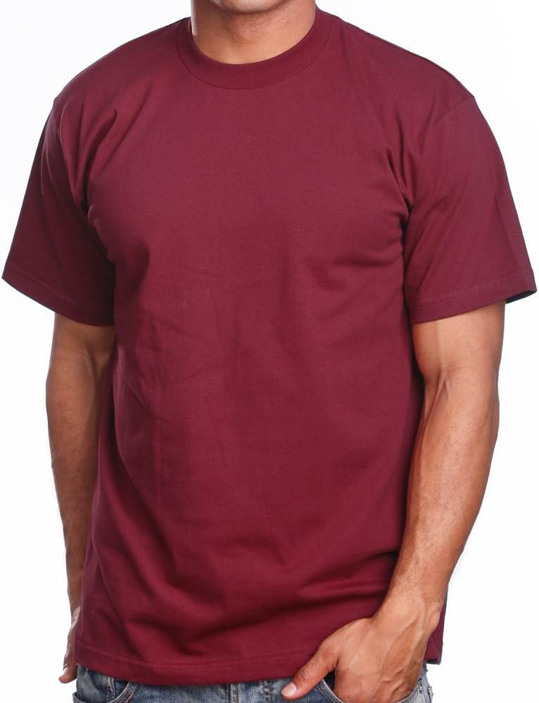 PRO 5 Super Heavy Mens Short Sleeve T-Shirt - Red