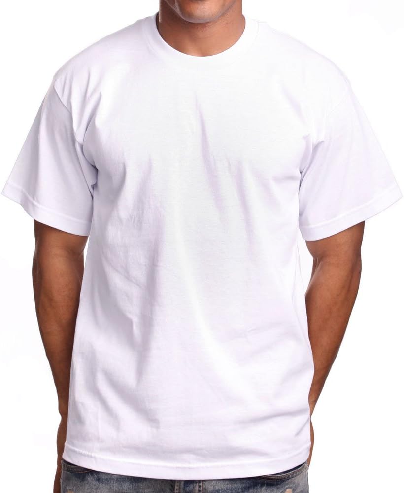 PRO 5 Super Heavy Mens Short Sleeve T-Shirt - White