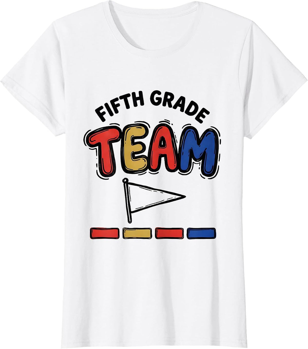 Fifth Grade Team Playful Back To School Student Teacher T-Shirt - White