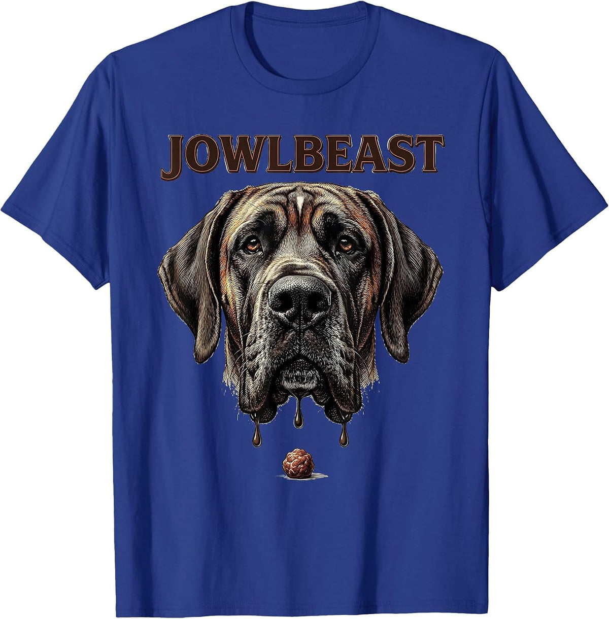 JOWLBEAST Funny Great Dane Dog Lover Breed Humor T-Shirt - Royal Blue