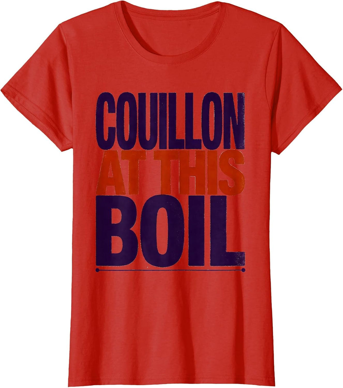 Couillon At This Boil Funny Mardi Gras Cajun Crawfish Party T-Shirt - Red