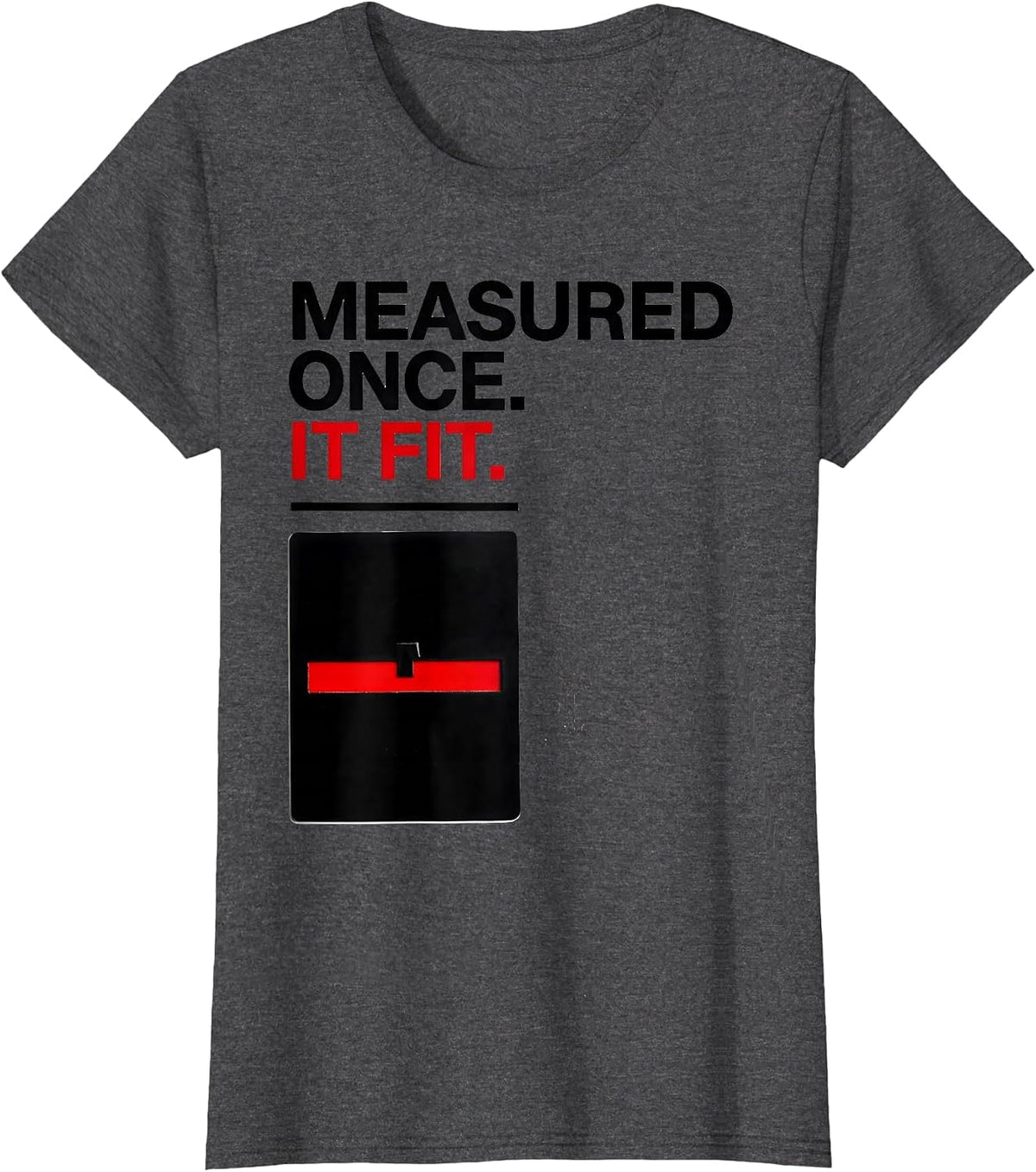 Women's Measured Once It Fit Swiss International Machinist T-Shirt - Dark Heather Grey