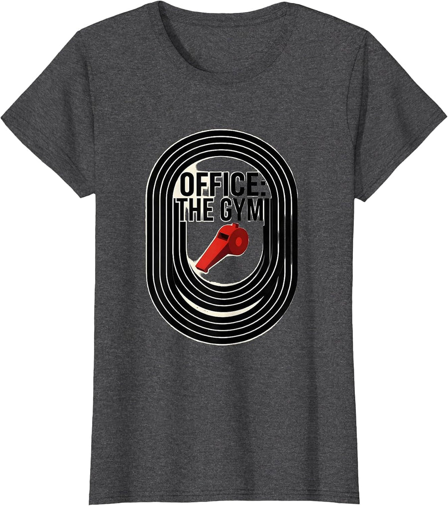 Women's Office The Gym Bauhaus Modernist PE Teacher Back To School T-Shirt - Dark Heather Grey