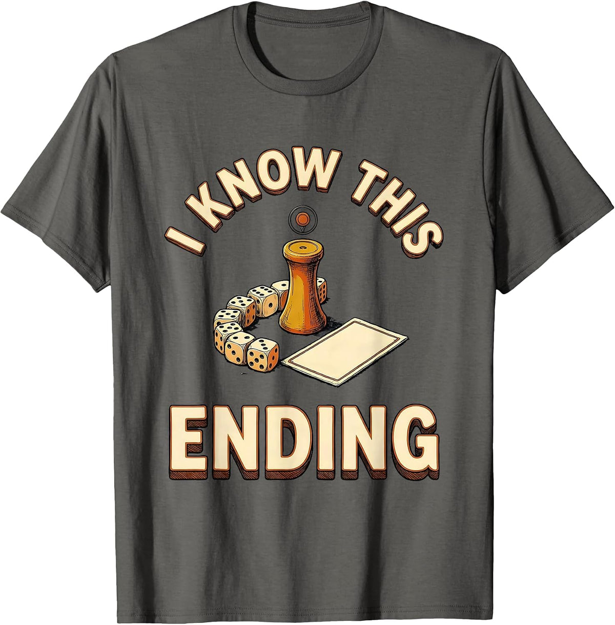 Men's I Know This Ending Funny RPG Gamer Humor T-Shirt - Asphalt Grey