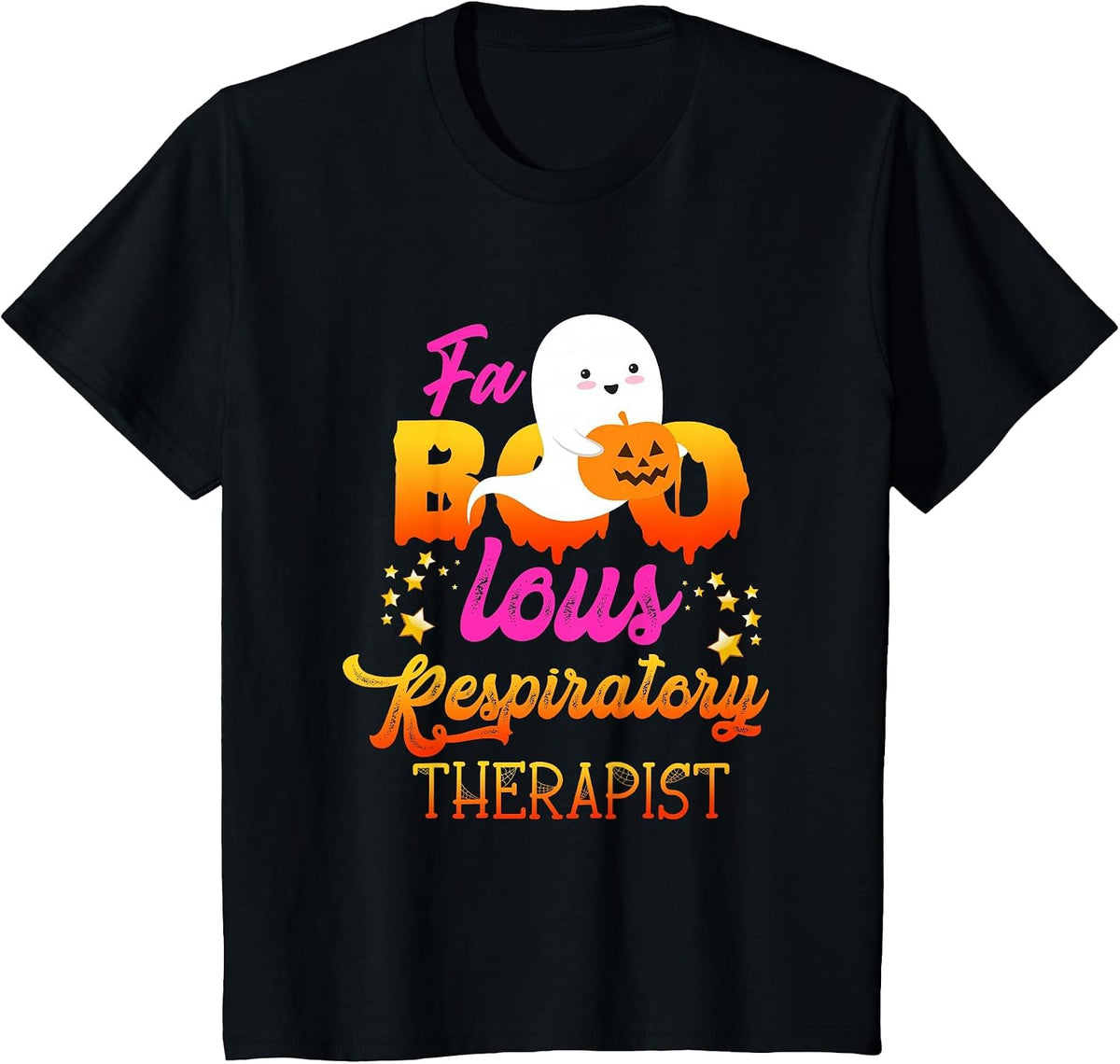 Faboolous Respiratory Therapist Halloween Trick Or Treat T-Shirt - Black
