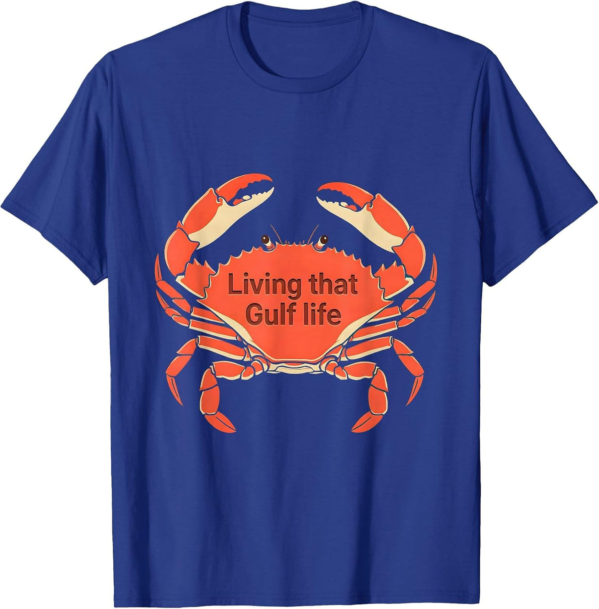 Men's Living That Gulf Life Gulf of Mexico Design T-Shirt - Royal Blue