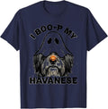 I Boo-p My Havanese Funny Ghost Dog Mom Halloween Humor T-Shirt - Navy Blue