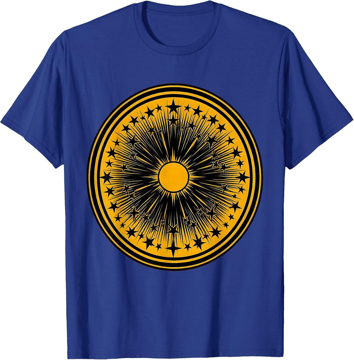 Men's Starfield Collapsing Into a Single Bright Dot T-Shirt - Royal Blue
