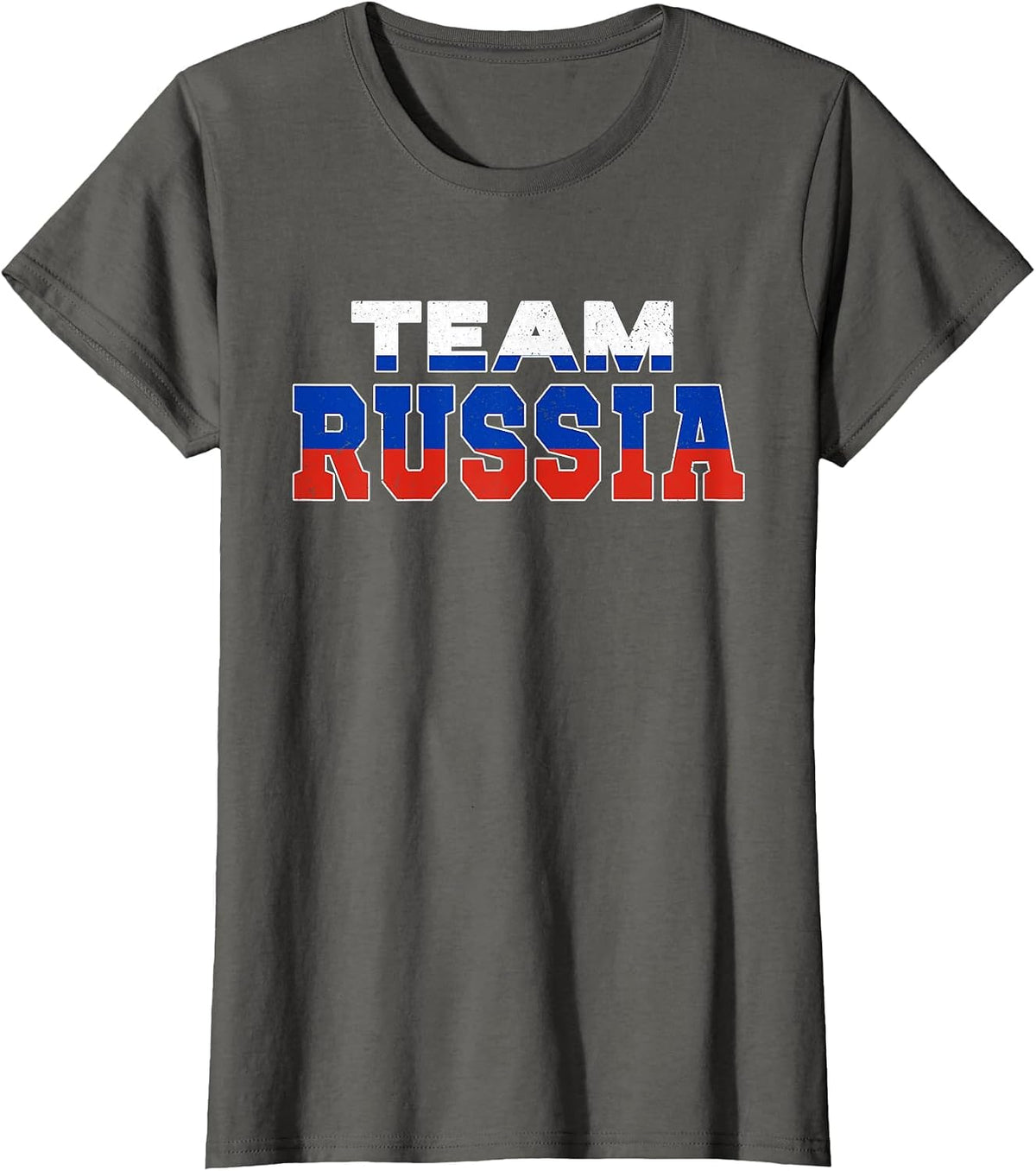 Team Patriotic Russian Flag Russia T-Shirt - Asphalt Grey
