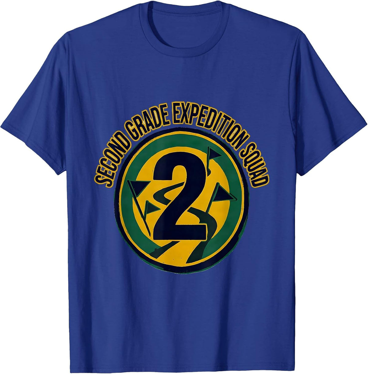 Men's Second Grade Expedition Squad Cute 2nd Grade Back To School T-Shirt - Royal Blue