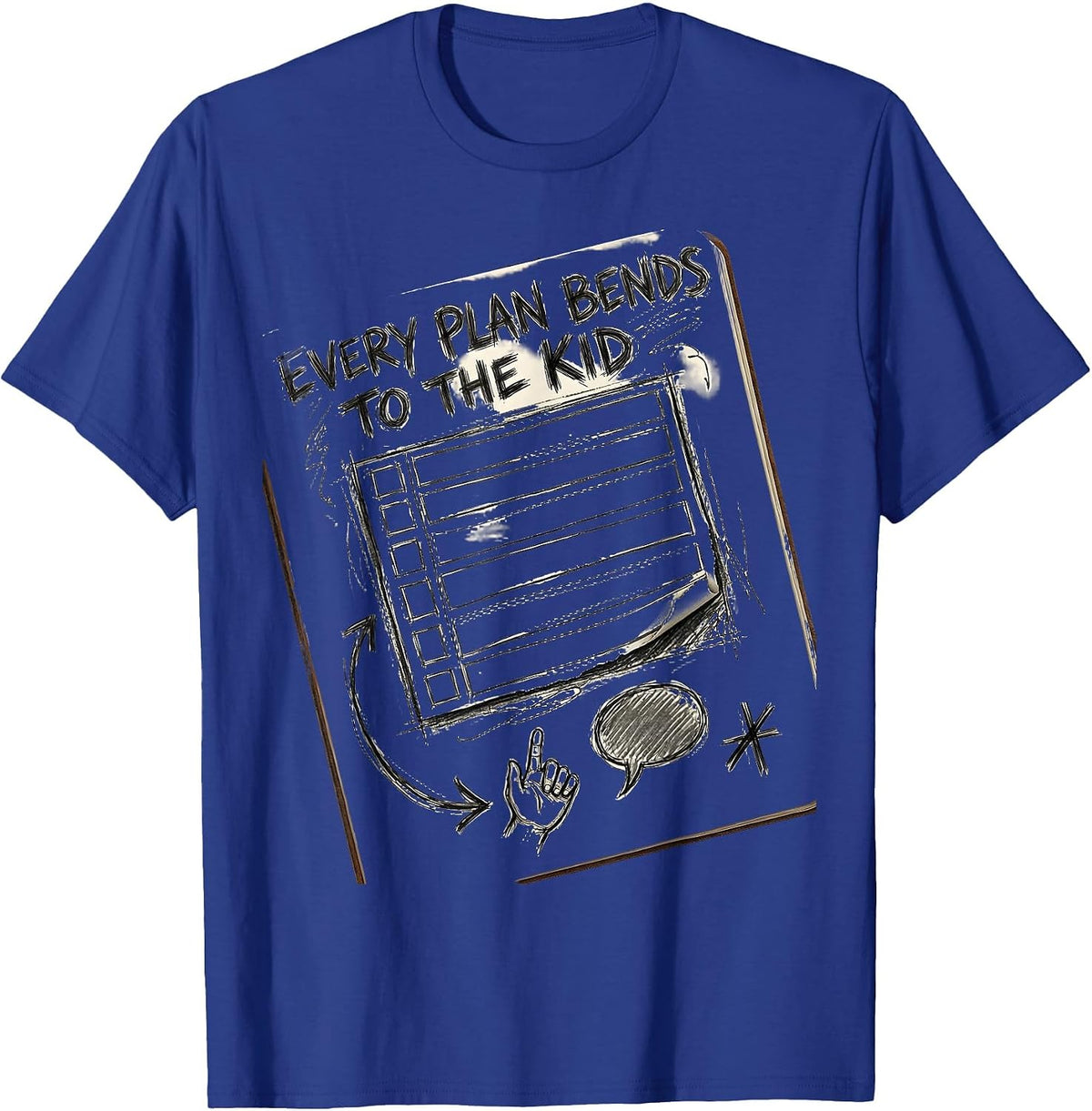Men's Every Plan Bends To The Kid Funny Special Education Teacher T-Shirt - Royal Blue