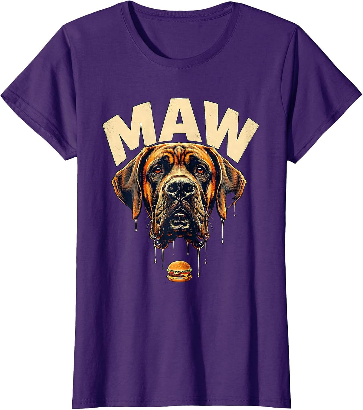 Women's MAW Funny Great Dane Dog Owner Pet Lover Humor T-Shirt - Purple