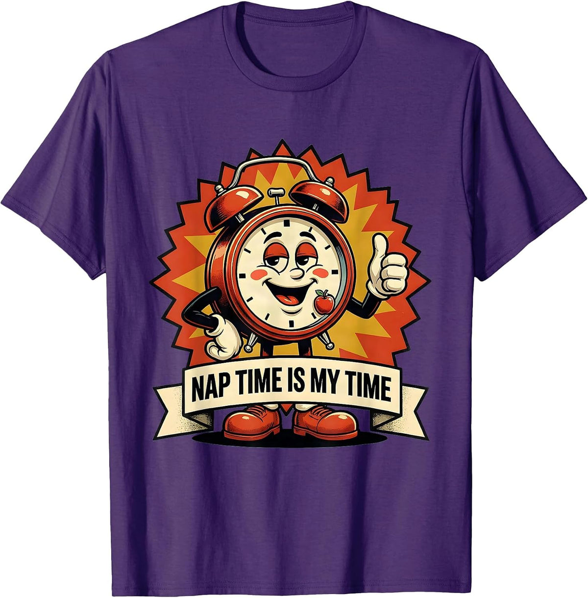 Nap Time Is My Time PreK Teacher Design T-Shirt - Purple