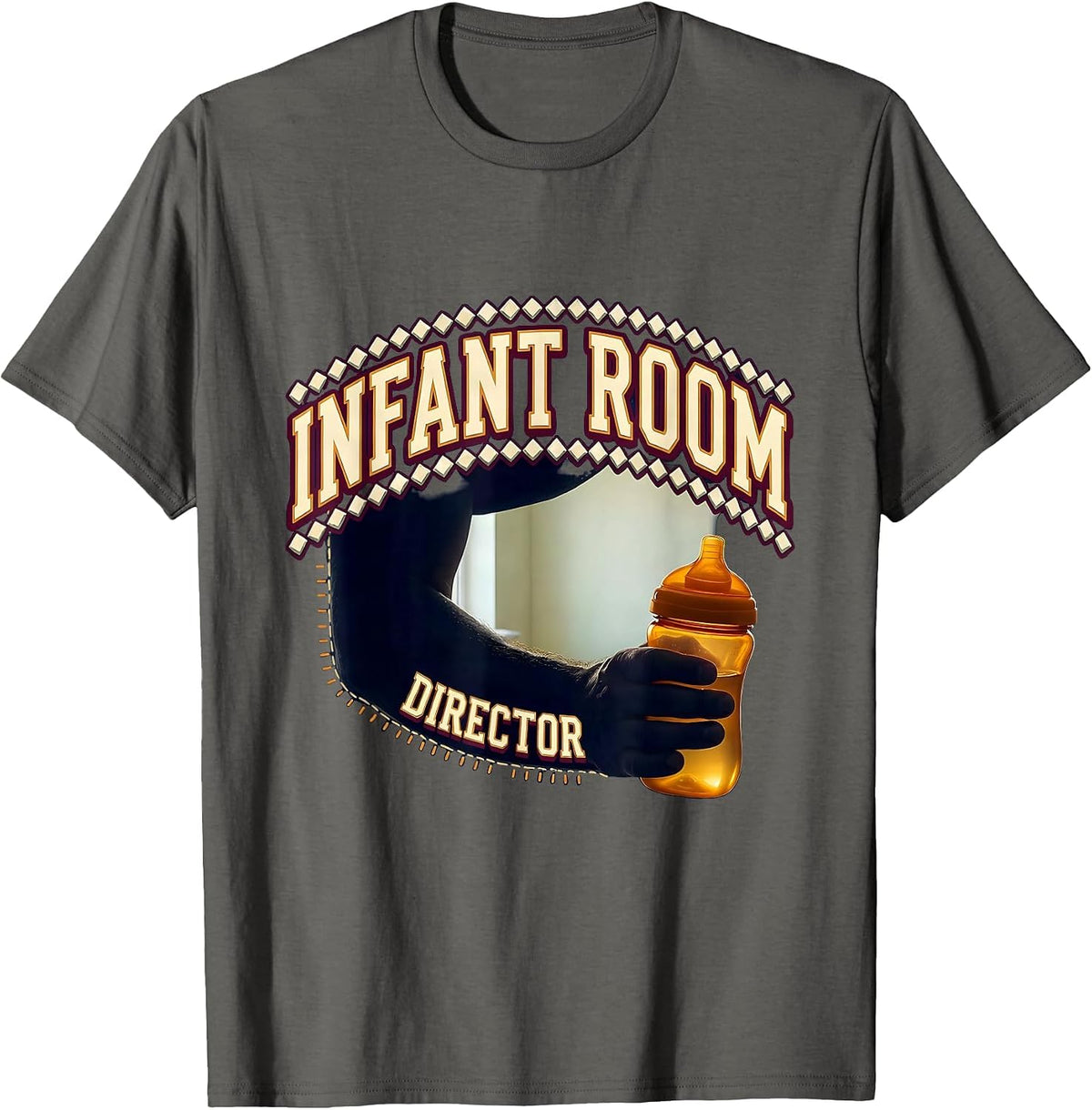 Men's Infant Room Director Funny Daycare Provider Childcare T-Shirt - Asphalt Grey