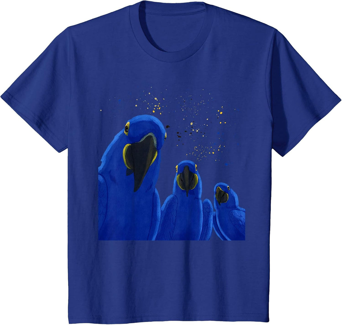 Funny Parrots Birds Hyacinth Macaw T-Shirt - Royal Blue