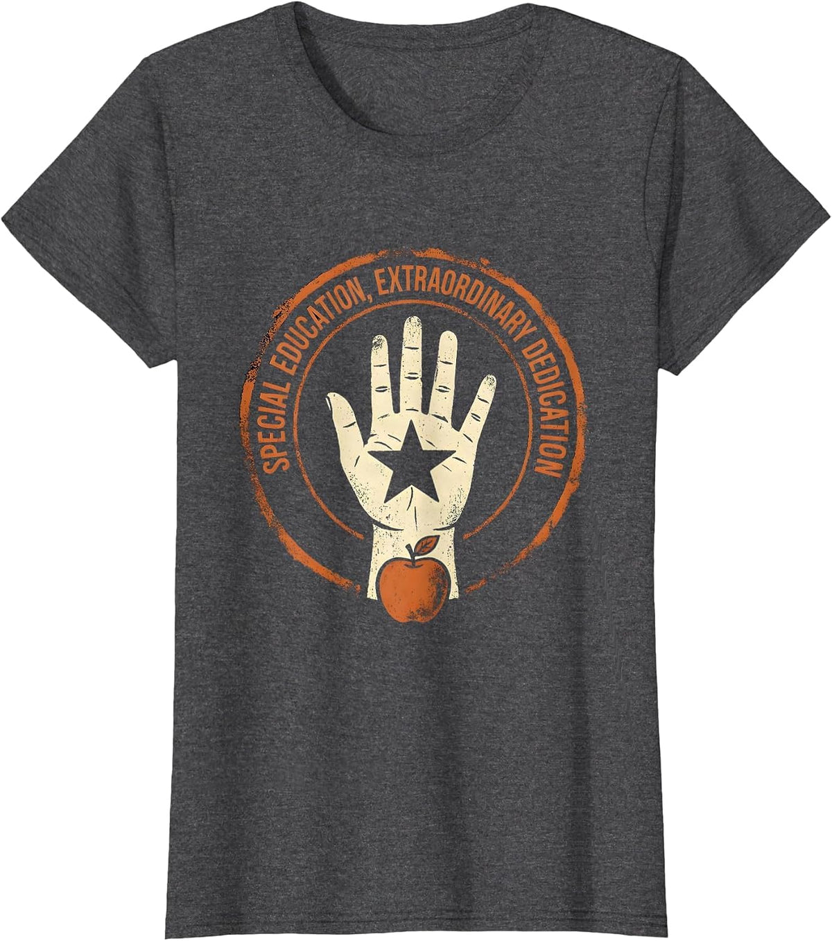 Women's Special Education Extraordinary Dedication Teacher T-Shirt - Dark Heather Grey