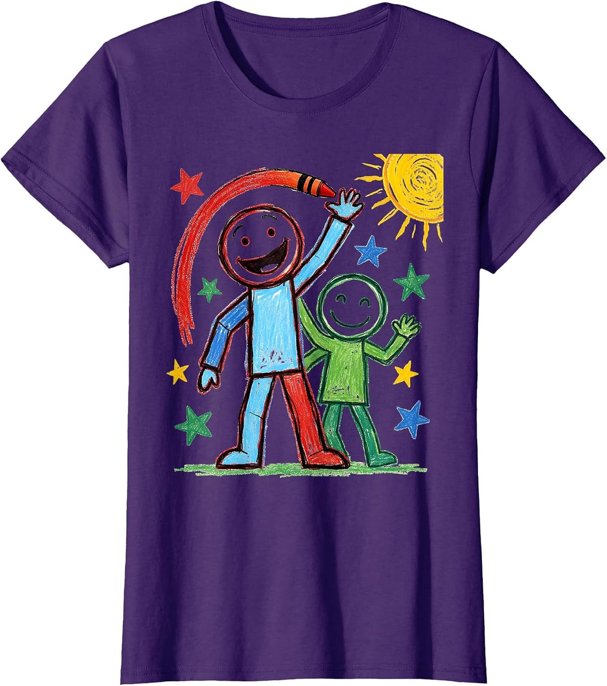 Women's Awkward Wave Back Funny Embarrassing Moment T-Shirt - Purple