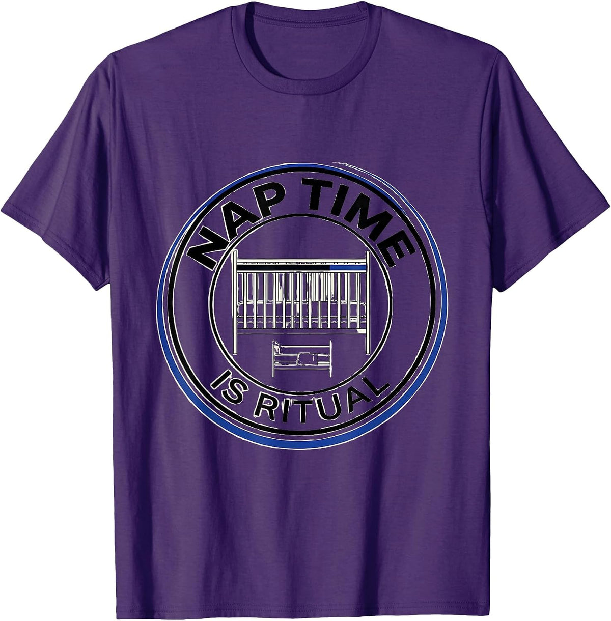 Men's Nap Time Is Ritual Swiss International Daycare Teacher T-Shirt - Purple