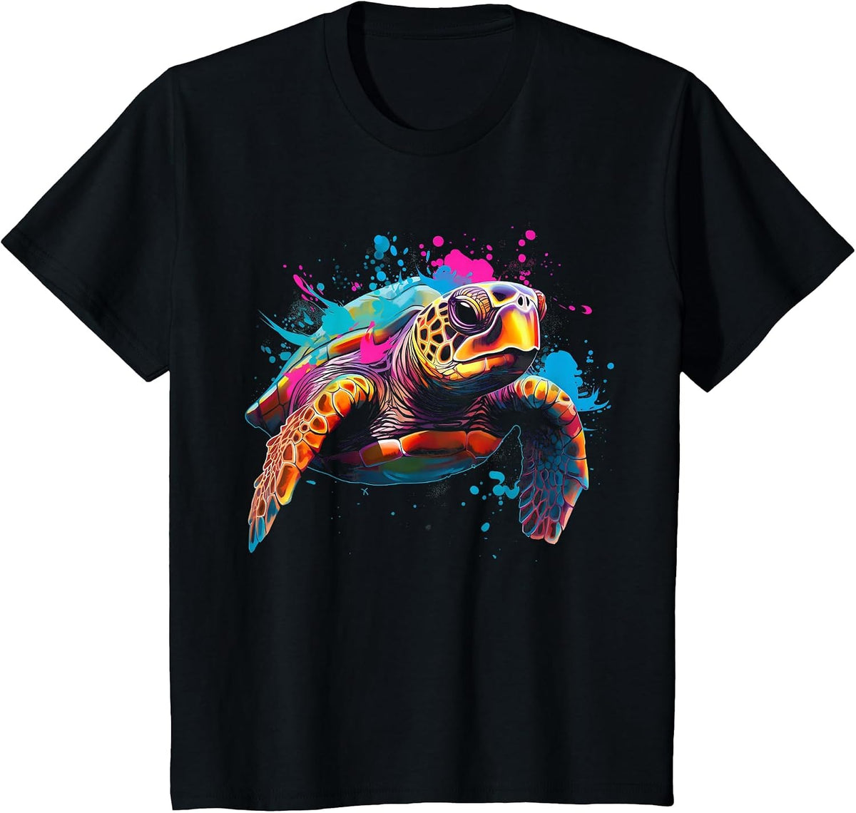 Sea Turtle Beach Lover Ocean Animal Graphic Novelty T-Shirt - Black