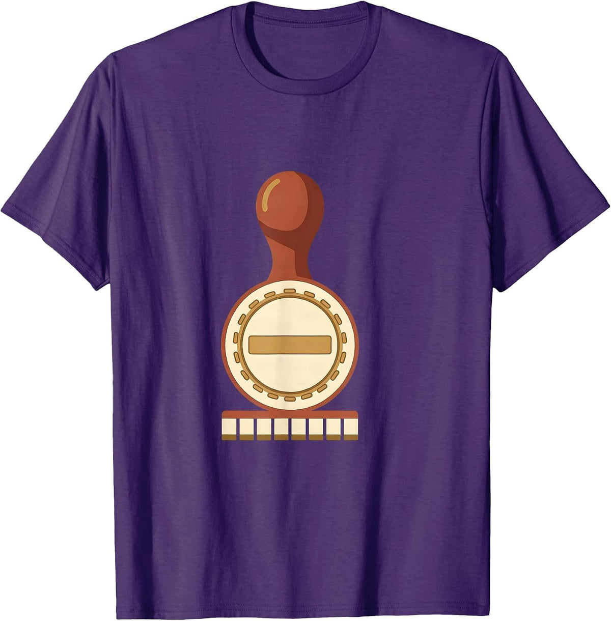 Library Due-Date Stamp Medal Book Lover Librarian T-Shirt - Purple