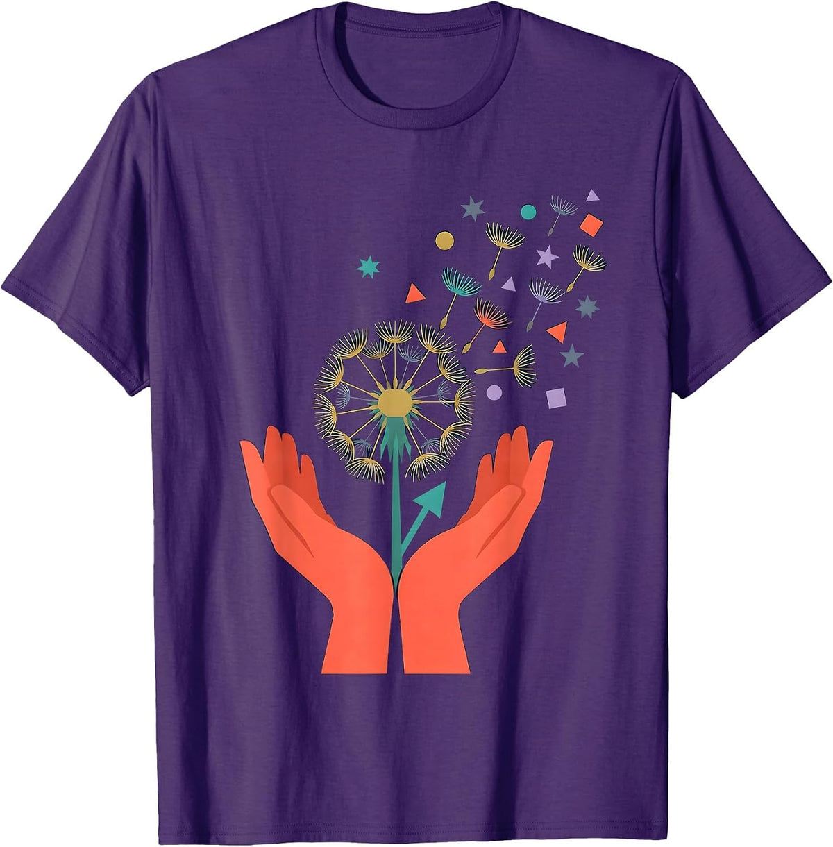Autism Awareness Dandelion Light in Darkness T-Shirt - Purple