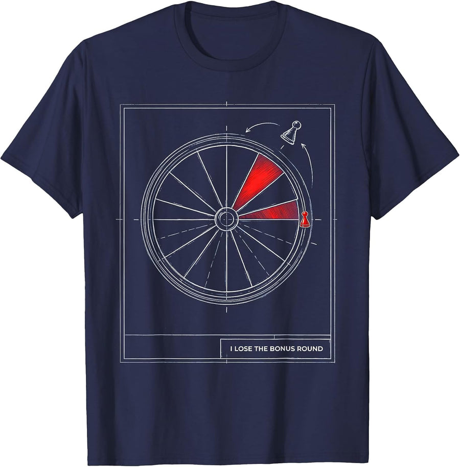 I Lose The Bonus Round Funny Gamer RPG Tabletop Humor T-Shirt - Navy Blue