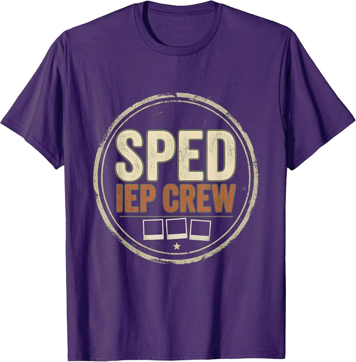 Men's SPED IEP Crew Distressed Special Education Teacher Dream T-Shirt - Purple