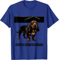 Demoted Second In Command Funny Basset Hound Owner Dog Lover T-Shirt - Royal Blue