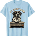 Men's My Great Dane Uses The Coffee Table As A Step Funny T-Shirt - Baby Blue