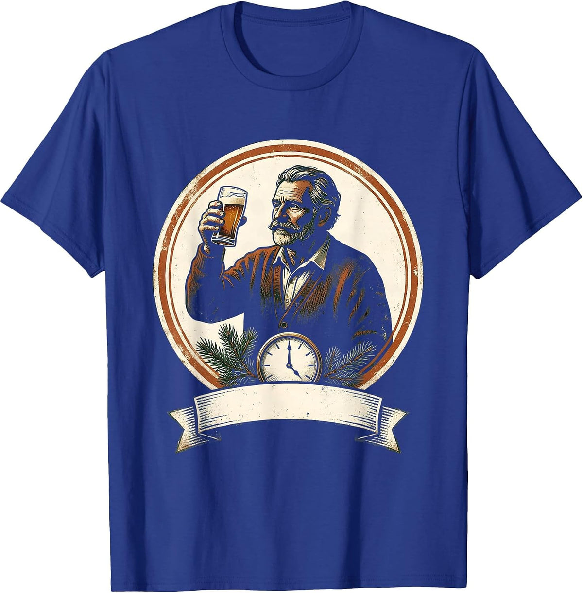 Vintage Russian Heritage Holiday Novelty Gift T-Shirt - Royal Blue