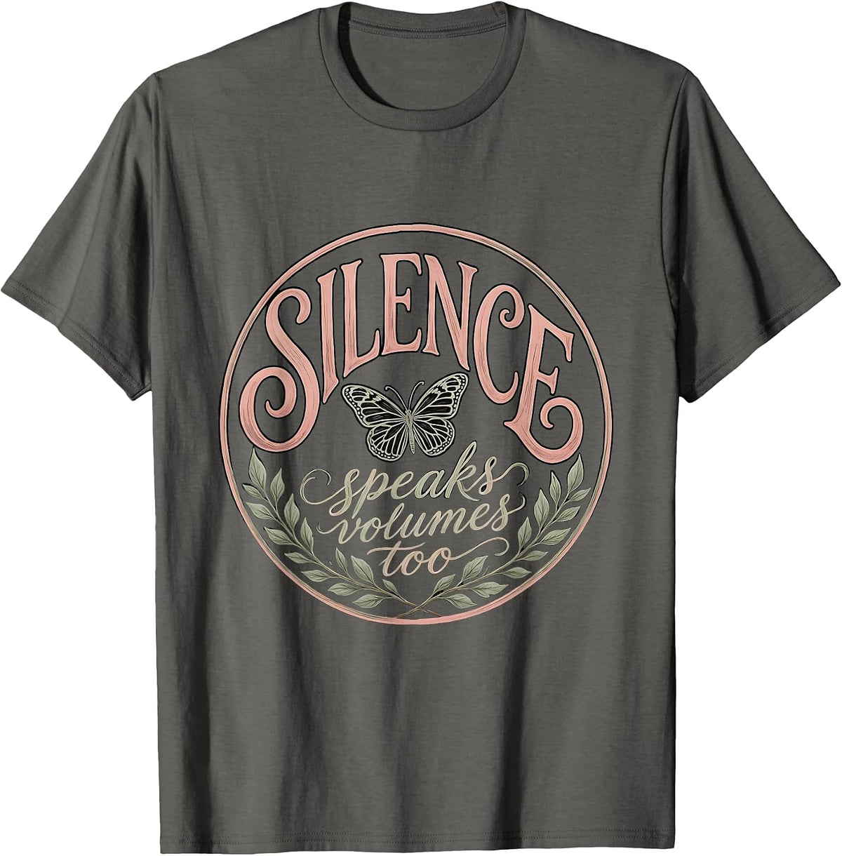 Men's Silence Speaks Volumes Too Autism Awareness T-Shirt - Asphalt Grey