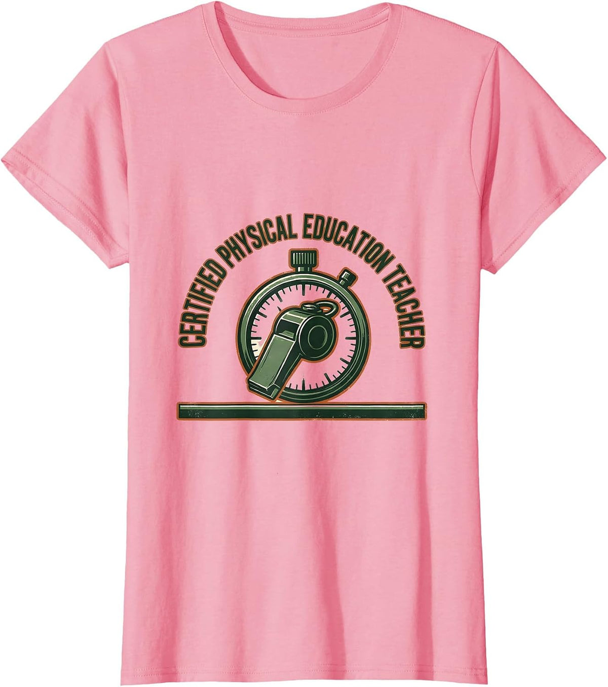 Women's Certified Physical Education Teacher Vintage Gym Teacher T-Shirt - Pink