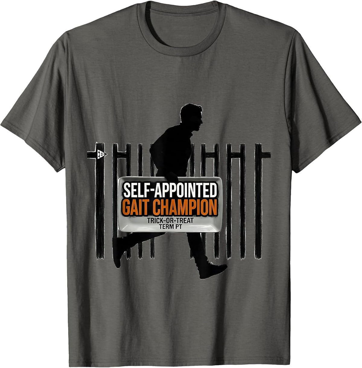 Men's Self-Appointed Gait Champion, Trick-Or-Treat Term PT T-Shirt - Asphalt Grey