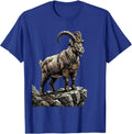 Mountain Goat in Lederhosen Bavarian Graphic T-Shirt - Royal Blue