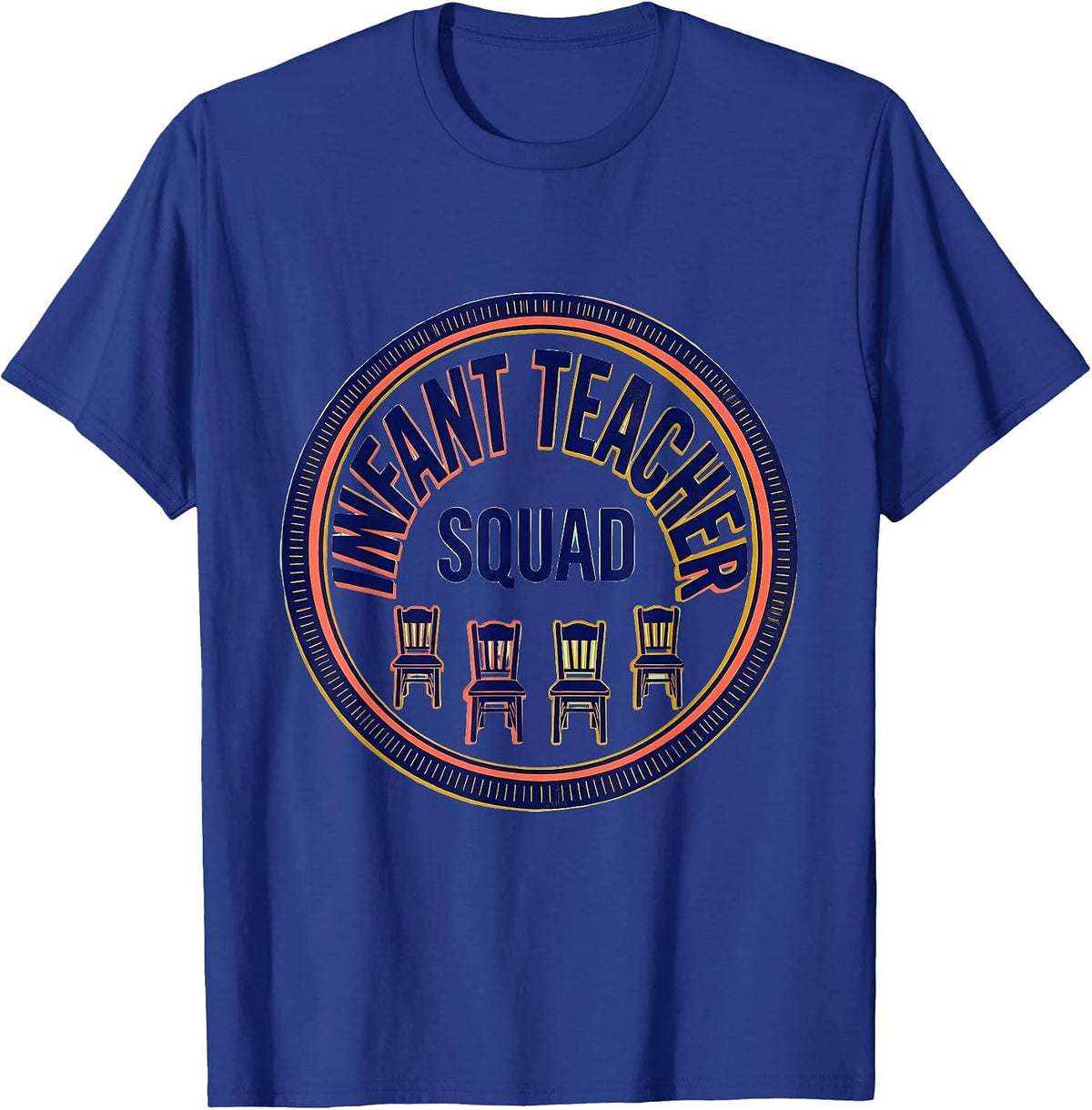 Men's Infant Teacher Squad Daycare Provider Childcare Staff T-Shirt - Royal Blue