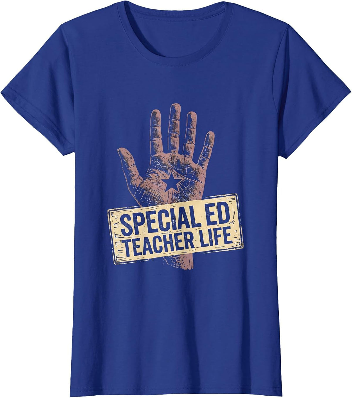 Women's Special Ed Teacher Life Graphic Design T-Shirt - Royal Blue