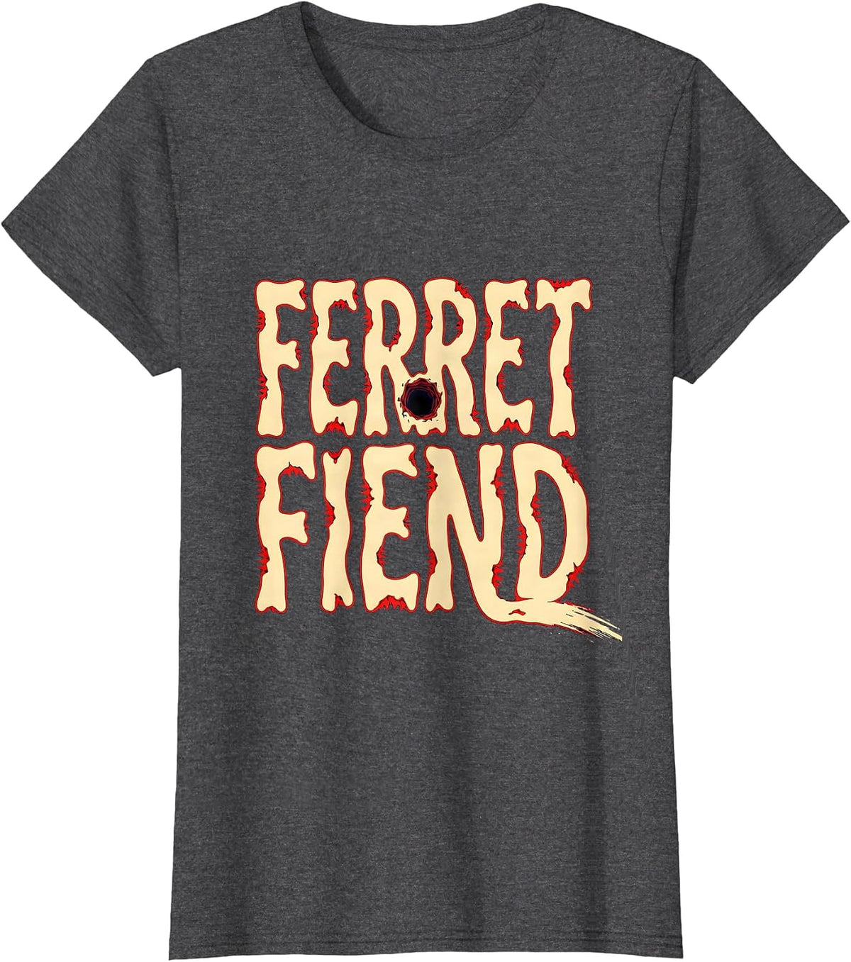Women's Ferret Fiend Funny Ferret Lover Gift For Ferret Owners T-Shirt - Dark Heather Grey