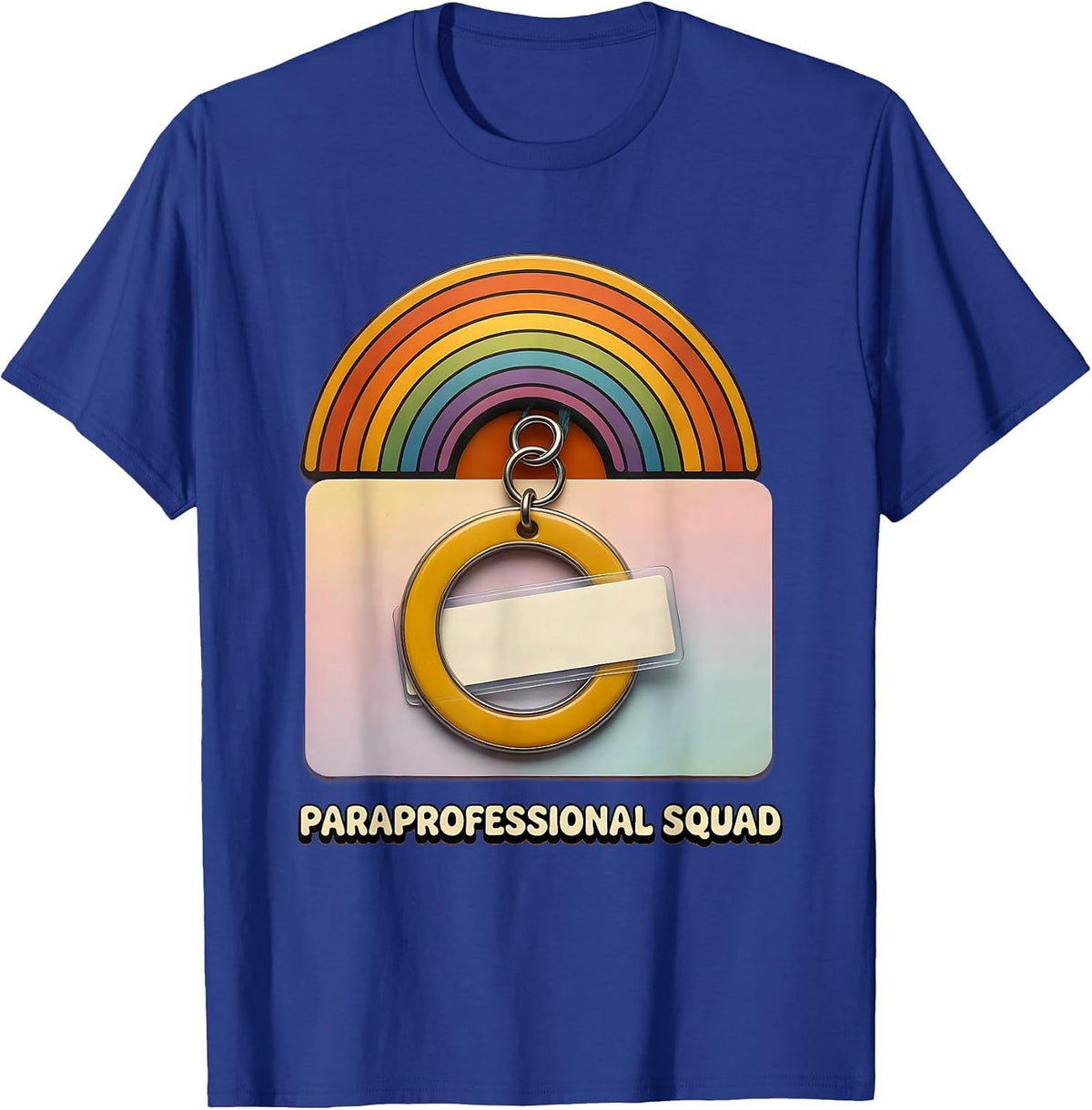 Paraprofessional Squad Retro Special Education Teacher T-Shirt - Royal Blue
