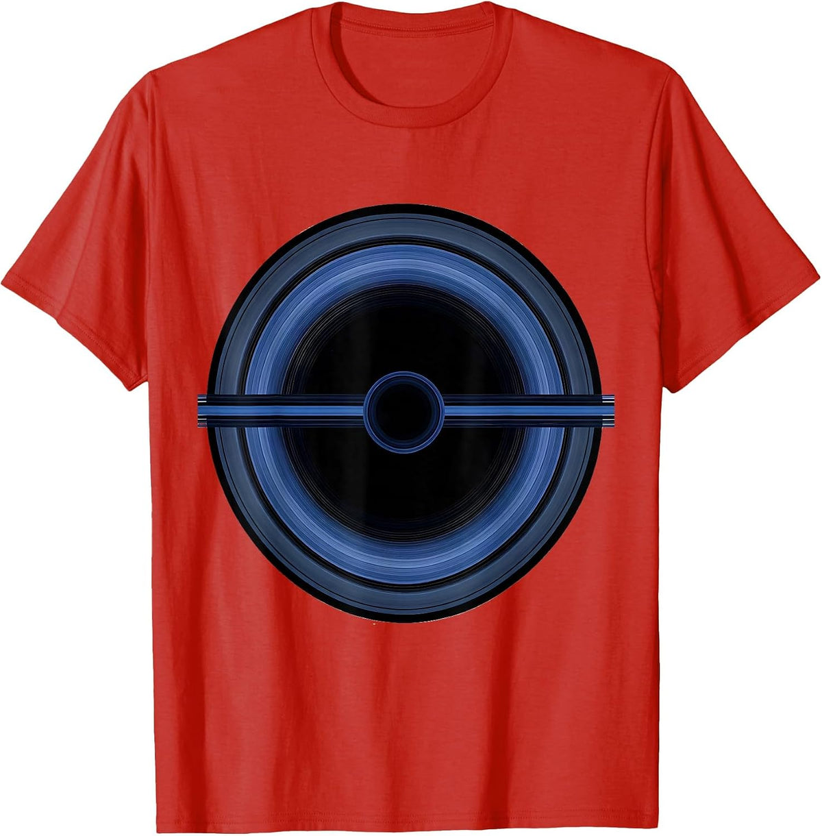 Men's Saturn Rings Fractions Space Math Graphic T-Shirt - Red