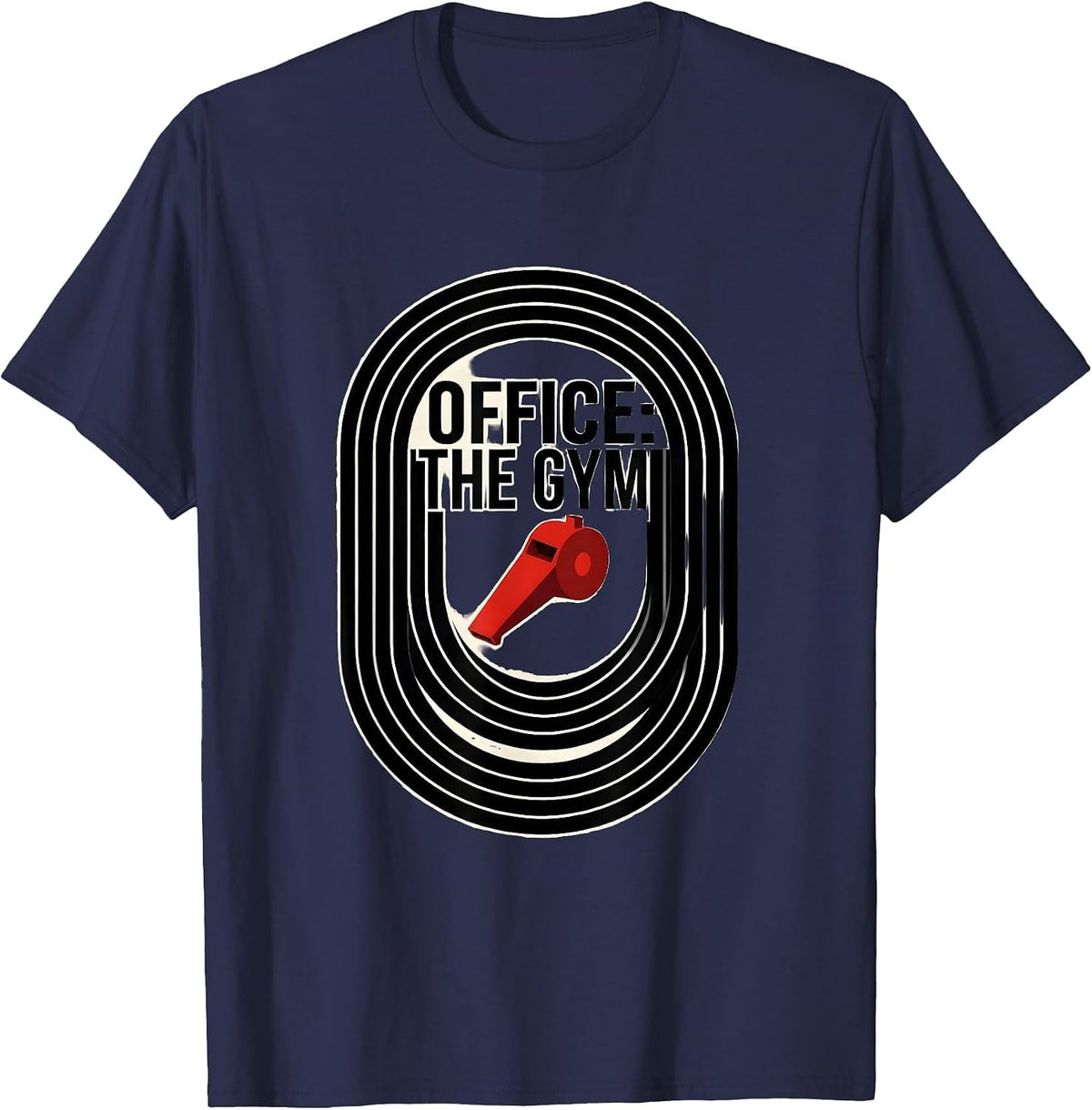 Men's Office The Gym Bauhaus Modernist PE Teacher Back To School T-Shirt - Navy Blue