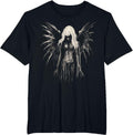 Goth Fairy Witch Angel Fallen Occult Dark Art Alt Aesthetic T-Shirt - Black