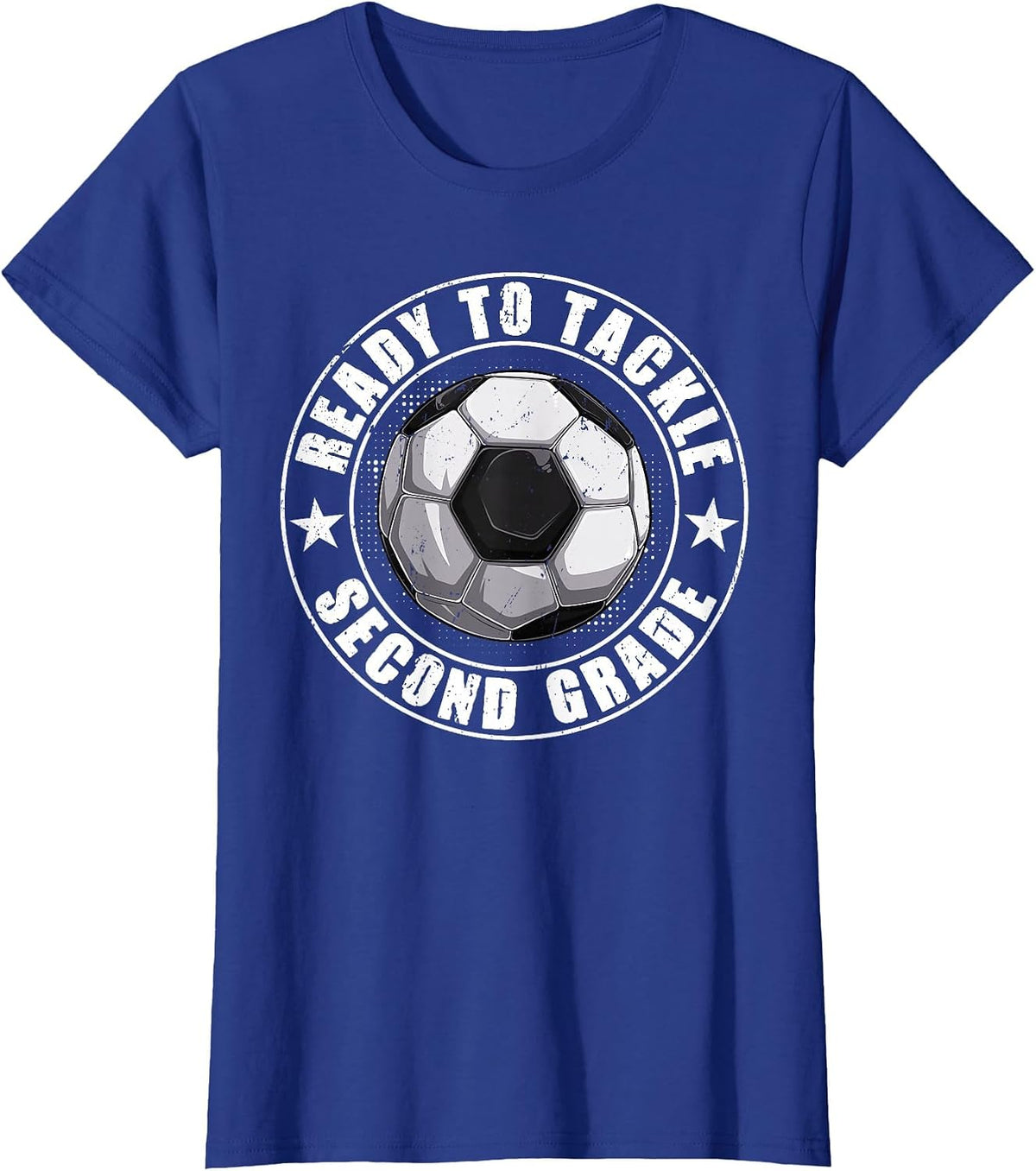 Ready to Tackle Second Grade Back to School Soccer Lovers T-Shirt - Royal Blue