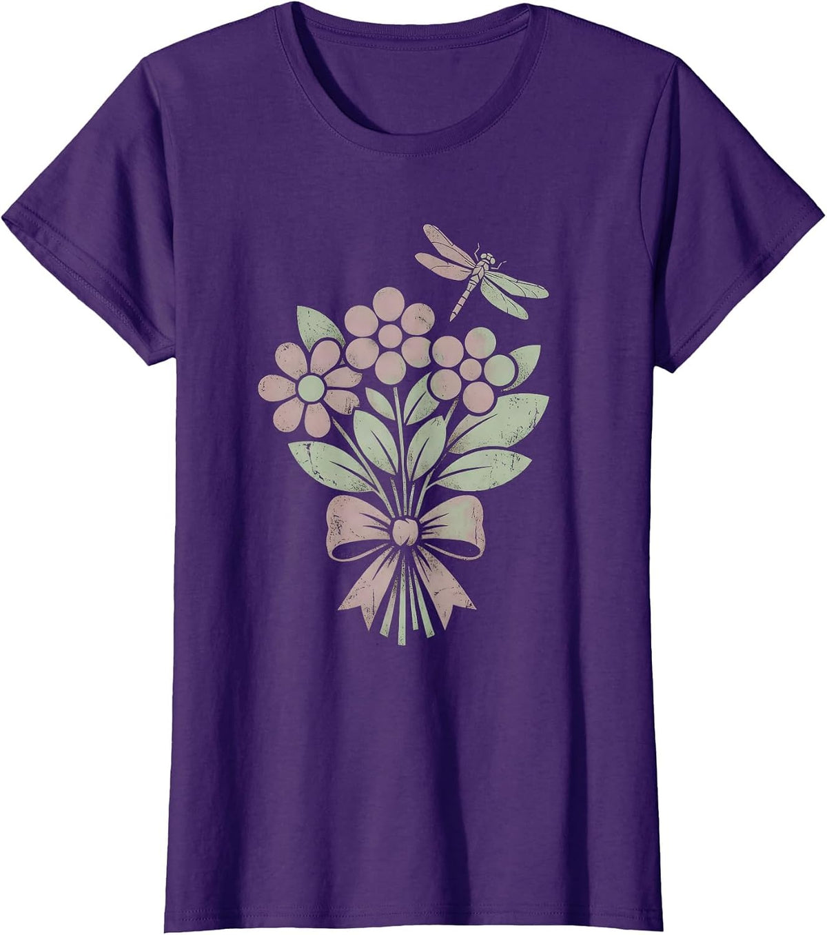 Women's Weightless Woman Floating in Deep Space Design T-Shirt - Purple