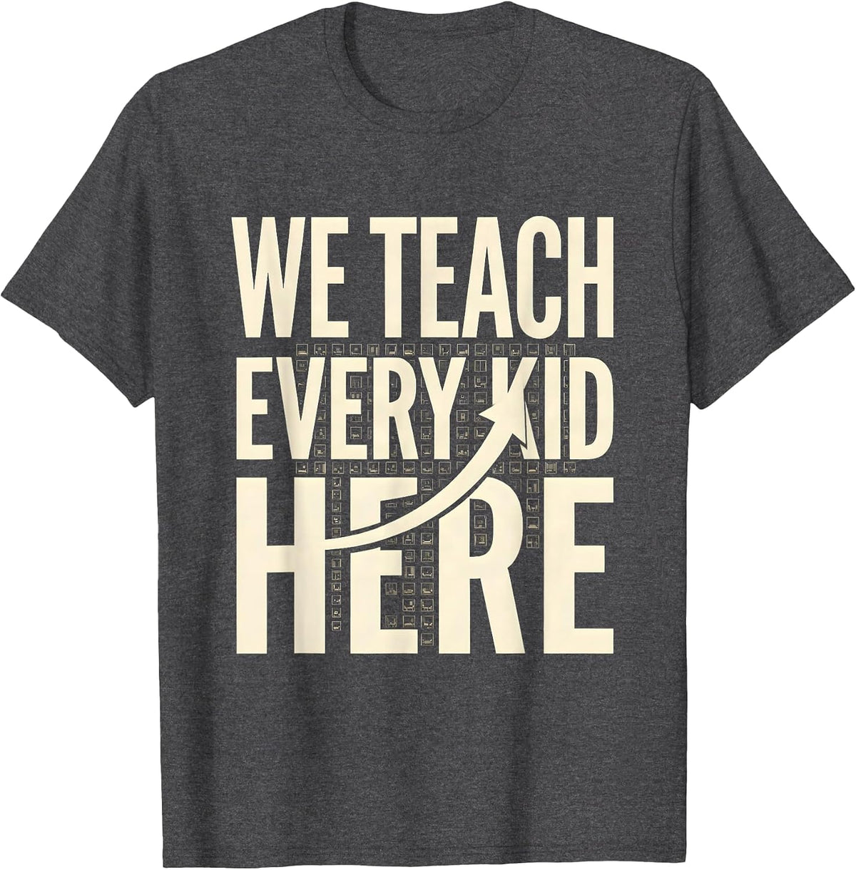 Men's We Teach Every Kid Here Specials Squad Teacher Team Back to T-Shirt - Dark Heather Grey