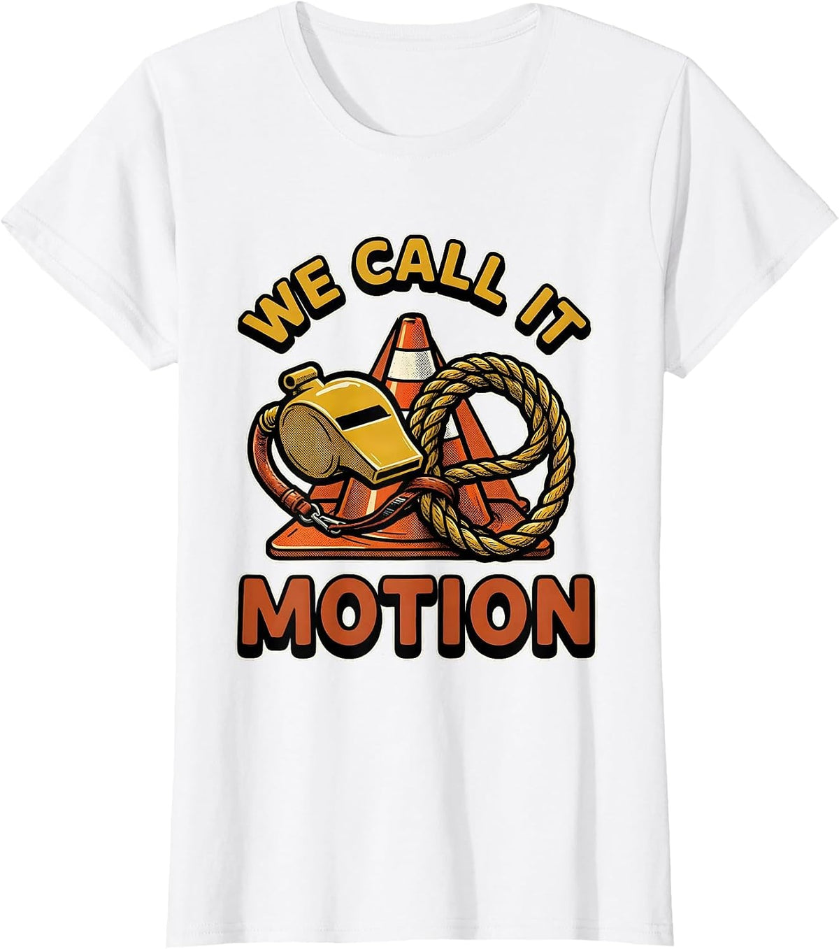 Women's We Call It Motion Retro Cartoon PE Teacher Back To School T-Shirt - White