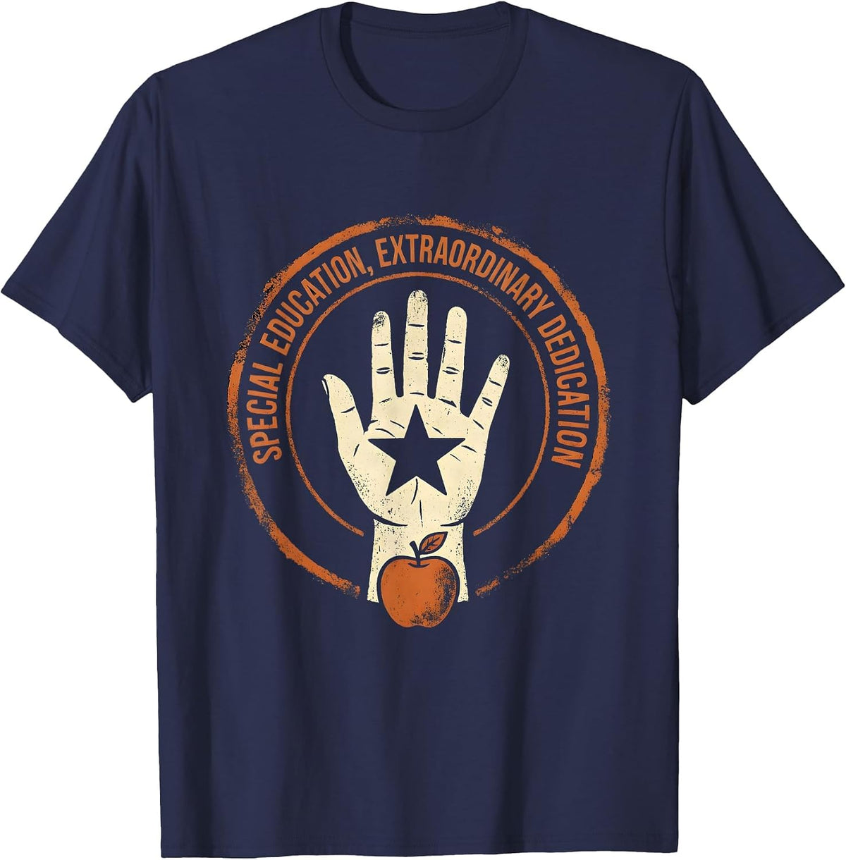 Men's Special Education Extraordinary Dedication Teacher T-Shirt - Navy Blue