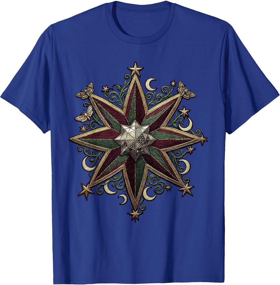 Colorful Supernova Star Explosion Cosmic Art T-Shirt - Royal Blue