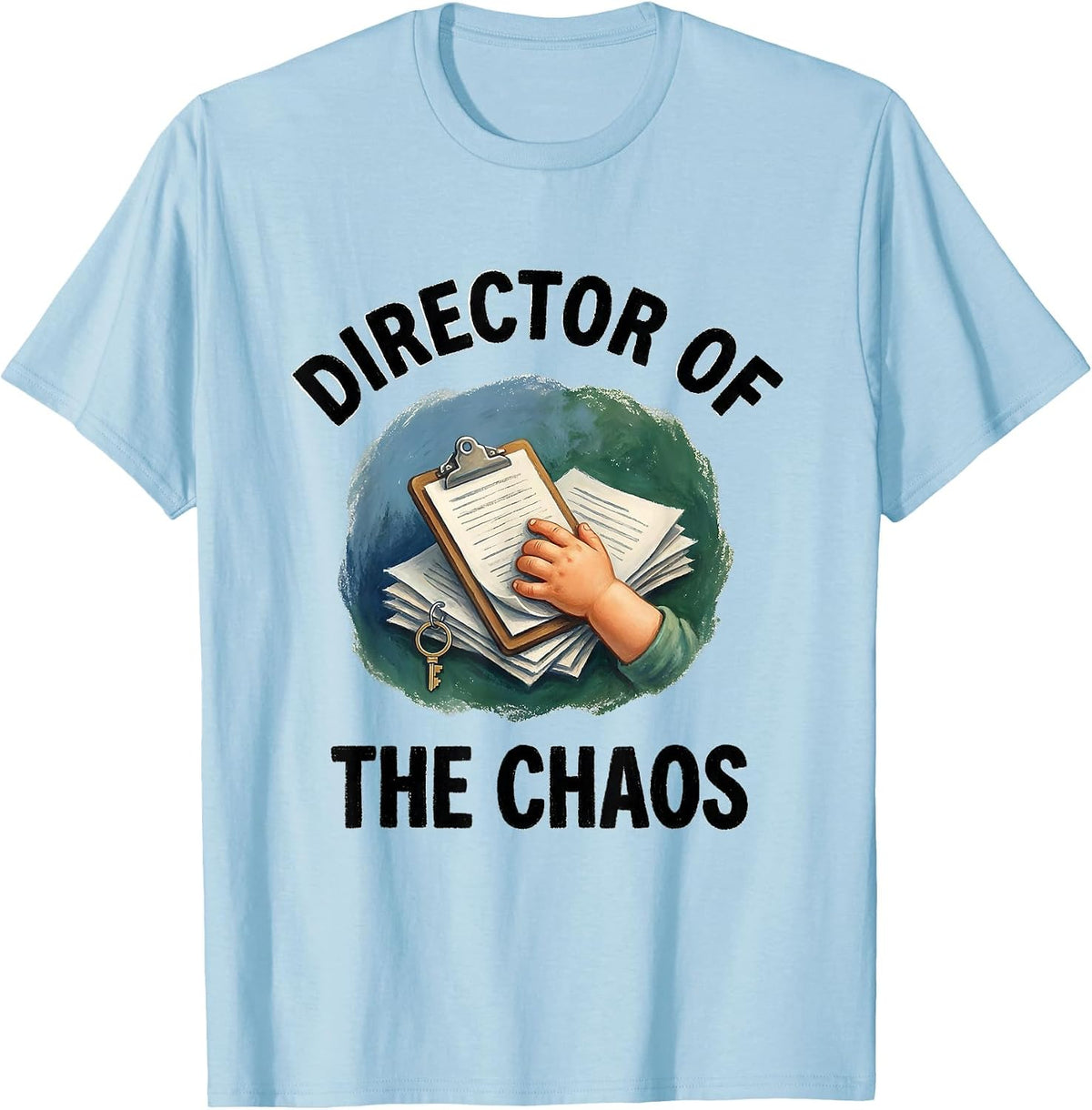 Men's Director Of The Chaos Storybook Daycare Provider Teacher T-Shirt - Baby Blue