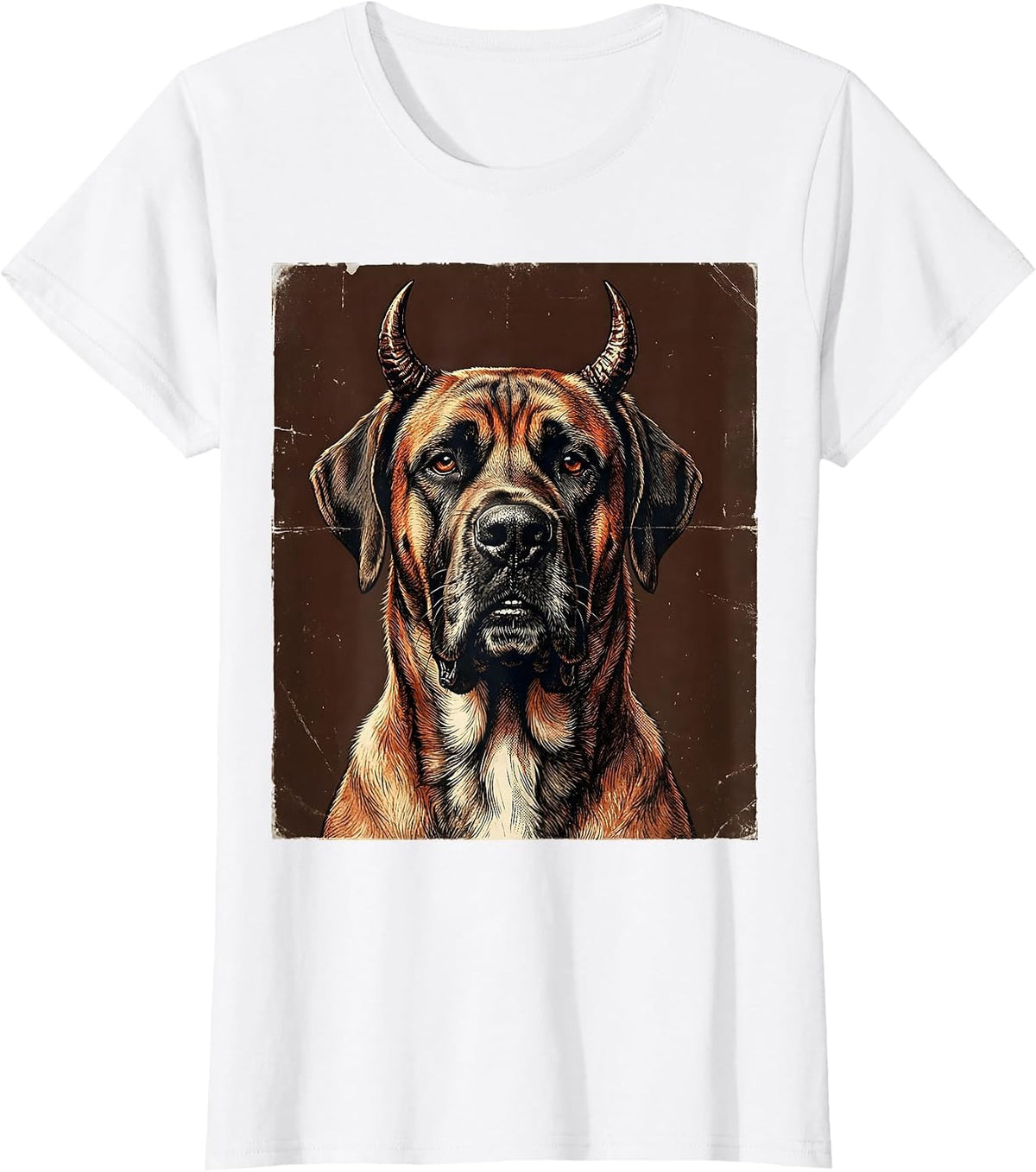 Women's Great Dane Devil Halloween Costume Graphic T-Shirt - White